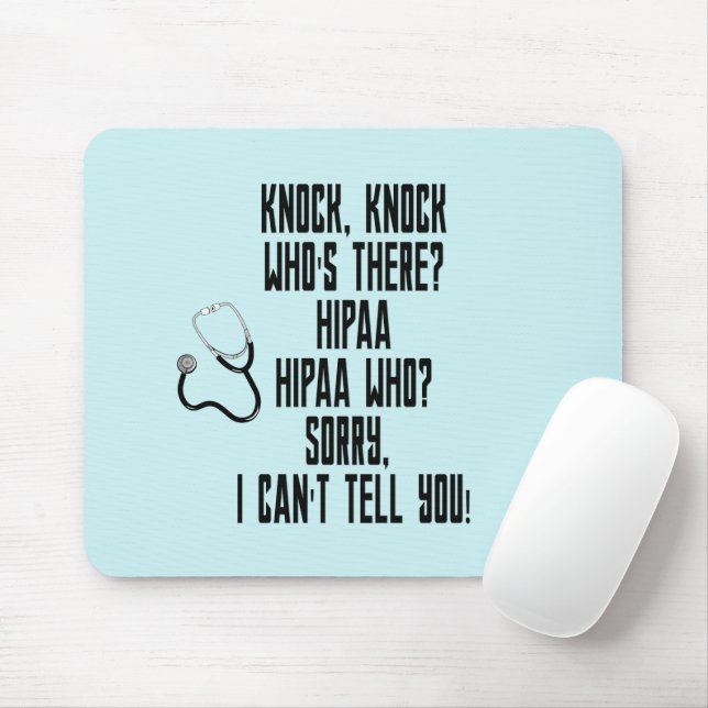 HIPAA Humour Mouse Pad (With Mouse)