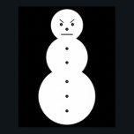 Hiphop Angry Snowman Christmas Poster<br><div class="desc">Hiphop Angry Snowman Christmas</div>