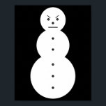 Hiphop Angry Snowman Christmas Poster<br><div class="desc">Hiphop Angry Snowman Christmas</div>