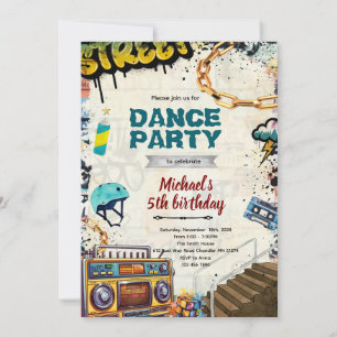 Hiphop birthday Party Invitation