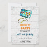 Hiphop boy men invitation