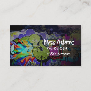 Hiphop Dancer or Graffiti Drawer Paint Colour Business Card