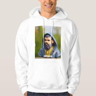 HipHop Drake Portrait Art Gnomis Photo Print Jigsa Hoodie