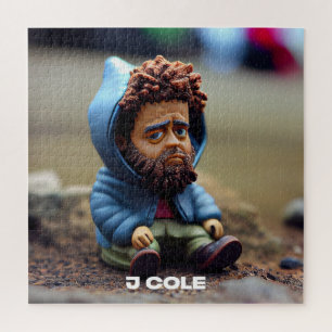 HipHop J Cole Portrait Artcool art drawings cool Jigsaw Puzzle
