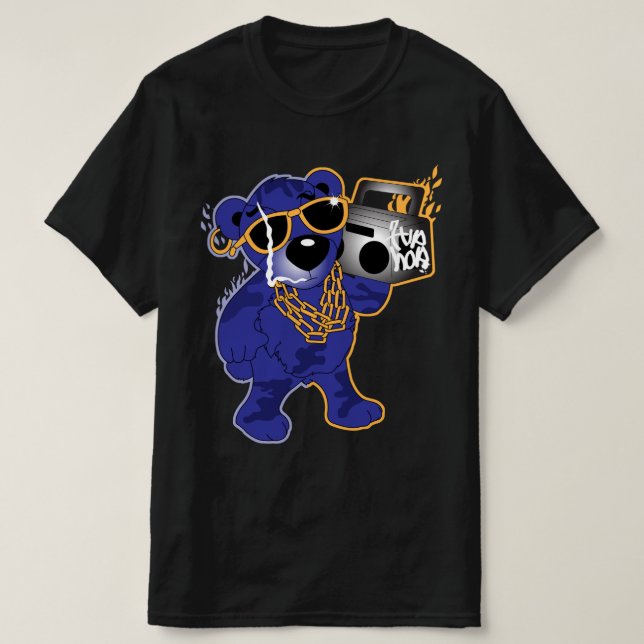 HipHop Teddy Bear  T-Shirt (Design Front)