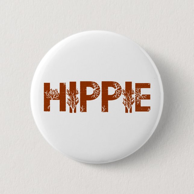 Hippie 6 Cm Round Badge (Front)