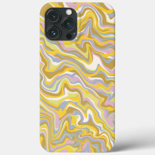 Hippie 70s Green Marble Liquid Swirl Boho Pattern iPhone 13 Pro Max Case