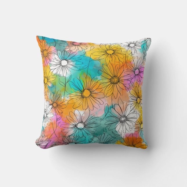 Hippie Aesthetic Home Decor Sofa Cushion (Front)