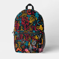 Hippie All Over Print School Bag