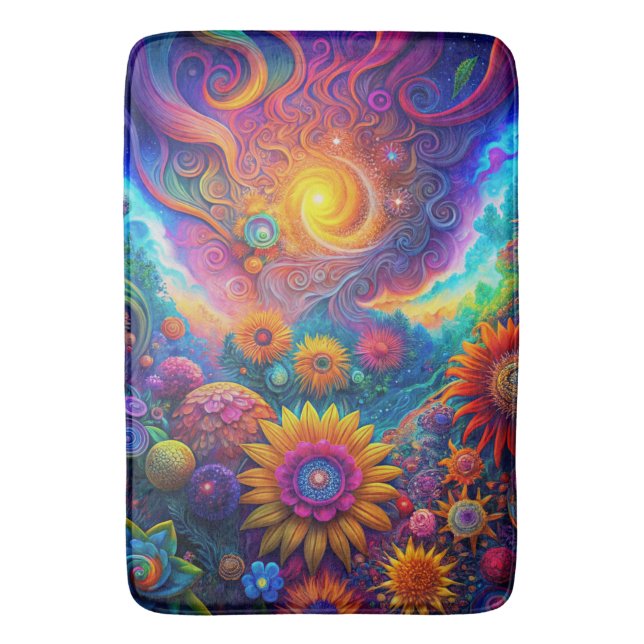 Hippie Art Bath Mat (Front Vertical)