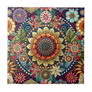 Hippie Art Ceramic Tile