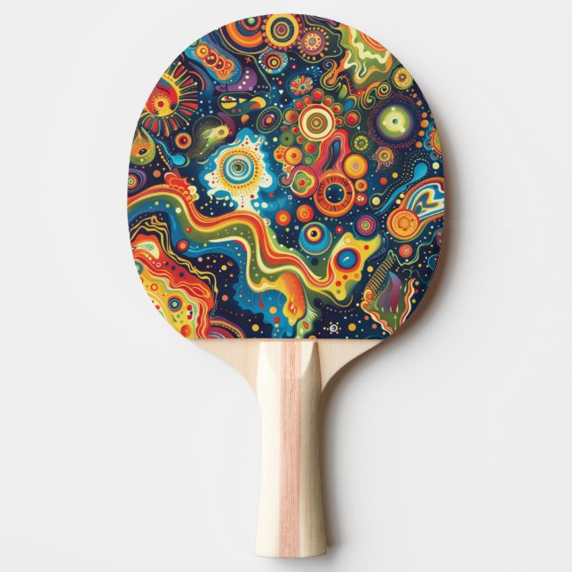 Hippie Art Ping Pong Paddle (Front)