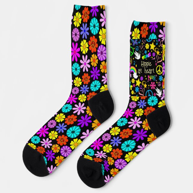 Hippie at heart socks (Left)