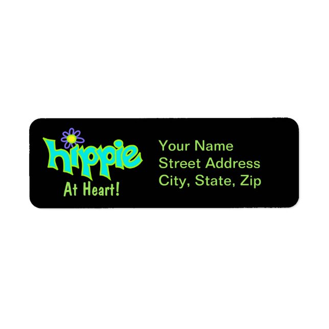 Hippie at Heart Turquoise Black Art Custom (Front)