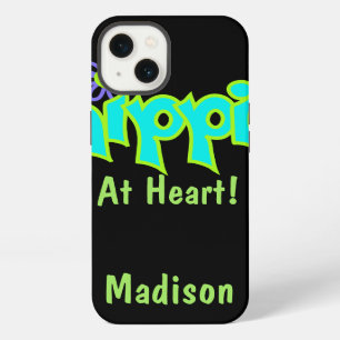 Hippie at Heart Turquoise Name Personanalized iPhone 13 Case