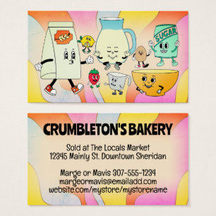 Hippie baking ingredients bakery business card