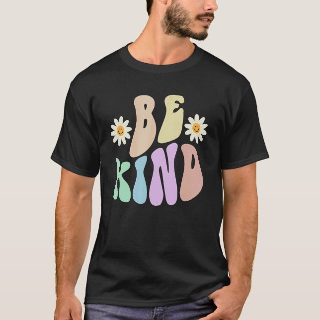 Hippie BE KIND Retro Stop Bullying Choose Kindness T-Shirt (Front)