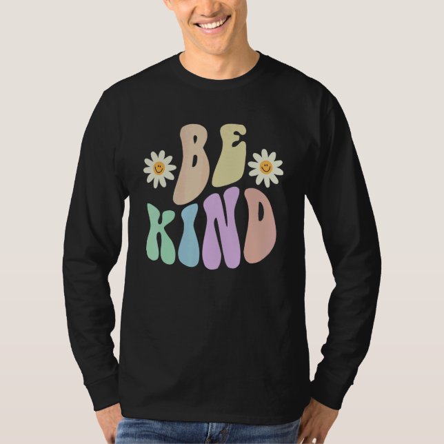 Hippie BE KIND Retro Stop Bullying Choose Kindness T-Shirt (Front)