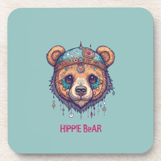 Hippie Bear I Coaster (Front)