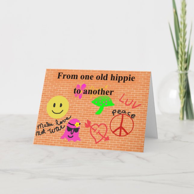 Hippie Birthday Card (Front)