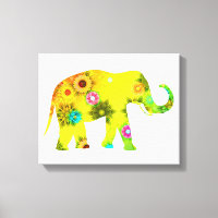 Hippie Bohemian Floral Elephant