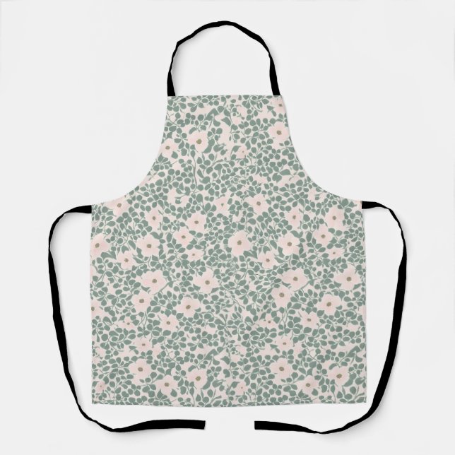 Hippie Boho Floral  Apron (Front)