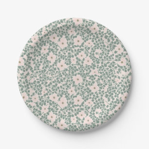 Hippie Boho Floral Paper Plate