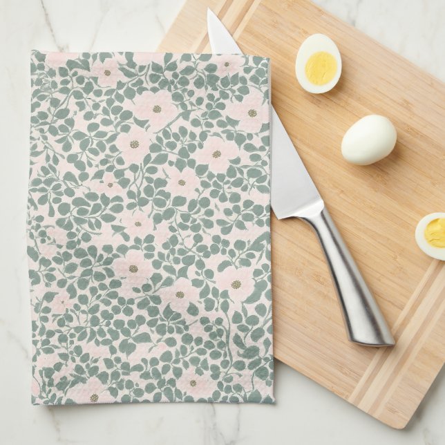 Hippie Boho Floral  Tea Towel (Quarter Fold)