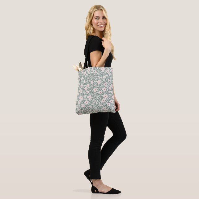 Hippie Boho Floral  Tote Bag (On Model)