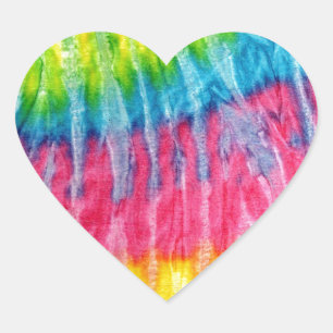 Hippie Boho Tie-Dye Heart Sticker