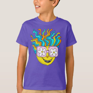 Hippie Character Funny Happy Colourful Retro Groov T-Shirt