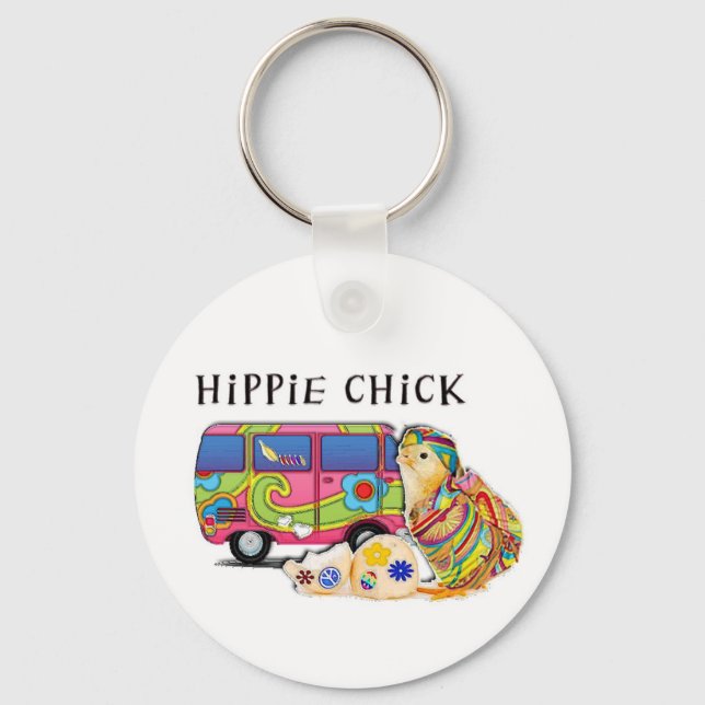 Hippie Chick Key Ring (Front)