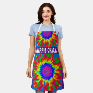 HIPPIE CHICK TIE DYE KITCHEN APRON