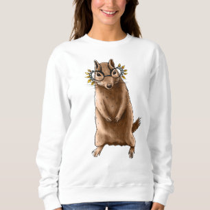 Hippie Chipmunk in Glasses Sweatshirt