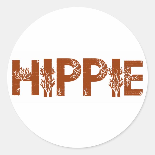 Hippie Classic Round Sticker (Front)