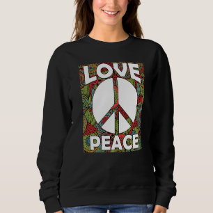 Hippie Costume 60s 70s Peace Vintage Retro Nostal Sweatshirt