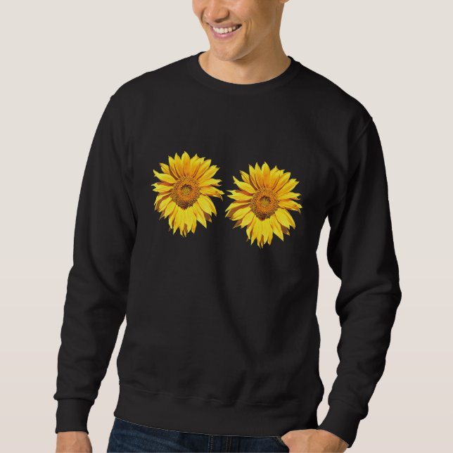 Hippie Costume Breasts  Bikini Sunflower Summer Be Sweatshirt (Front)