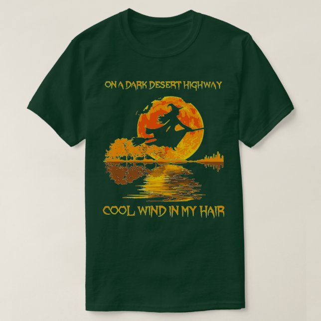 Hippie Dark Desert Highway Witch  T-Shirt (Design Front)
