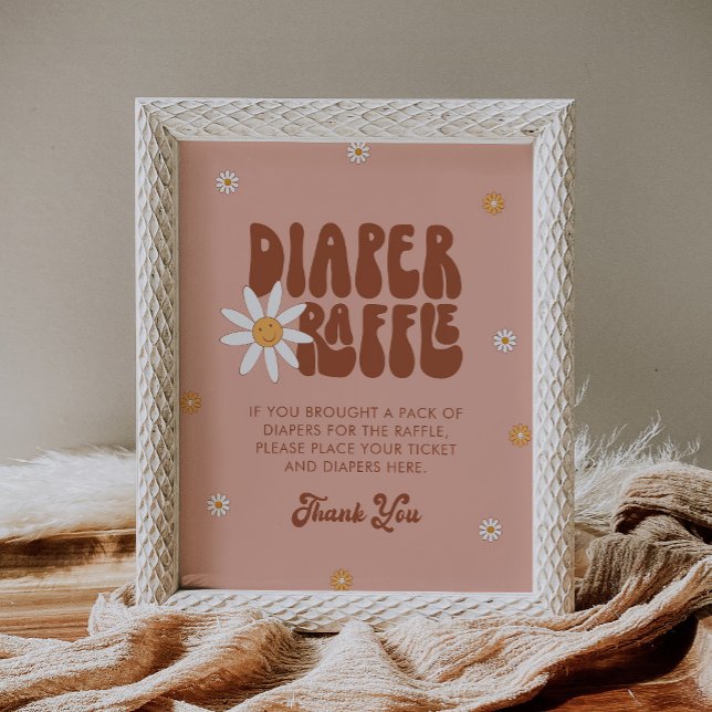 HIPPIE DAZE Groovy Diaper Raffle Sign (Creator Uploaded)