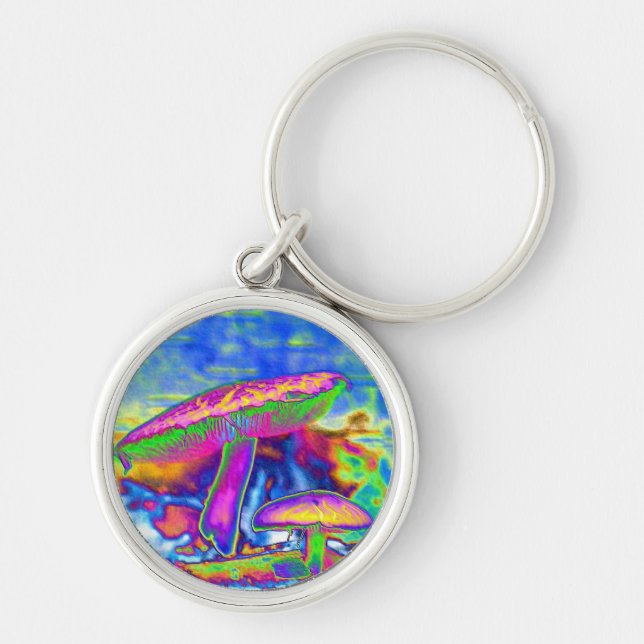 Hippie Dippie Trippy 'Shrooms Keychain (Front)