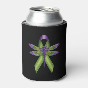 Hippie Dragonfly Green Ribbon Cerebral Palsy Aware Can Cooler
