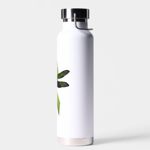Hippie Dragonfly Green Ribbon Cerebral Palsy Aware Water Bottle