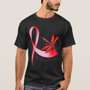 Hippie Dragonfly Red Ribbon Blood Cancer Awareness T-Shirt