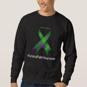 Hippie Dragonfly Ribbon Cerebral Palsy Awareness Sweatshirt