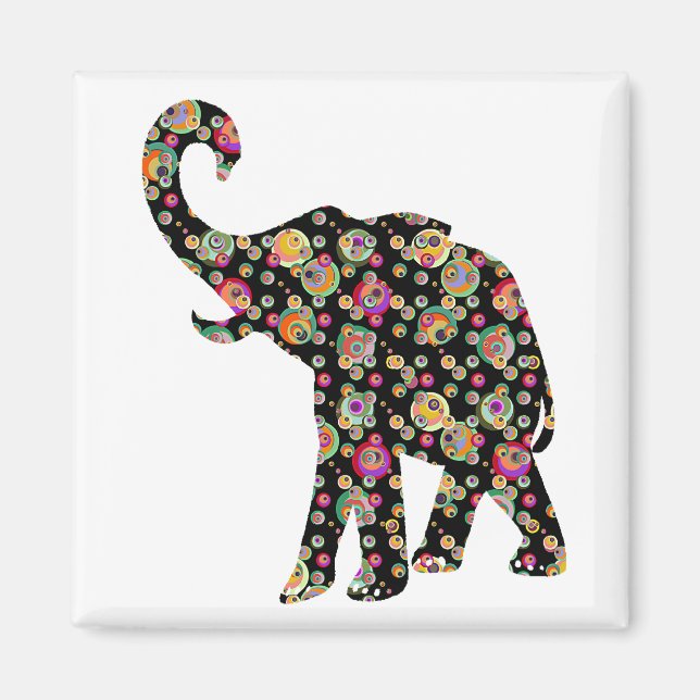 Hippie Elephant magnet (Front)