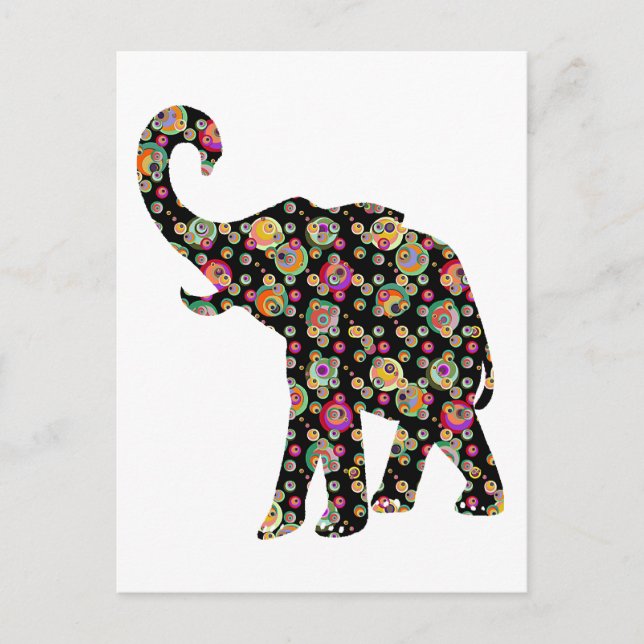 Hippie Elephant Postcard (Front)