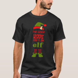 HIPPIE Elf Good Christmas Matching Pajama Party T-Shirt
