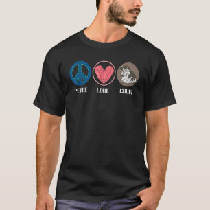 Hippie Farm Animal Farmer Peace Love Cow T-Shirt