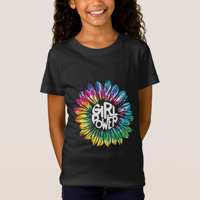 Hippie Fleur Enfants Girl Power T-Shirt (Front)