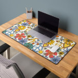 Hippie Floral Design Desk Mat<br><div class="desc">Hippie Floral Design Desk Mat This desk mat is as practical as it is stylish. Perfect for writing, typing or crafting, our multifunctional desk mat will brighten up any home office or work area with edge-to-edge dye-sublimation print. Made from durable 3mm thick neoprene material, it features an anti-slip backing to...</div>